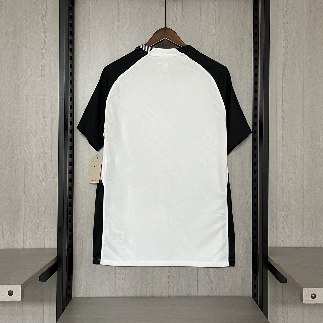 Camisa Corinthians Titular 25/26 - Branco e Preto
