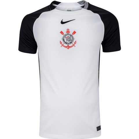 Camisa Corinthians Titular 25/26 - Branco e Preto